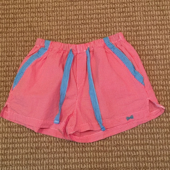 Fraternity Collection Gingham Drawstring Shorts S - Picture 1 of 5